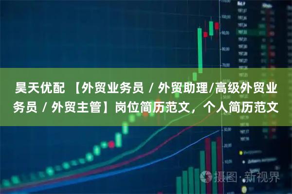 昊天优配 【外贸业务员 / 外贸助理/高级外贸业务员 / 外贸主管】岗位简历范文,个人简历范文